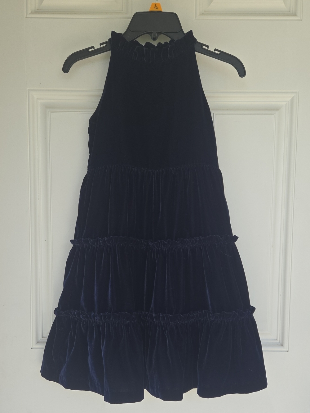 Janie And Jack Blue Tiered Velvet Formal Dress